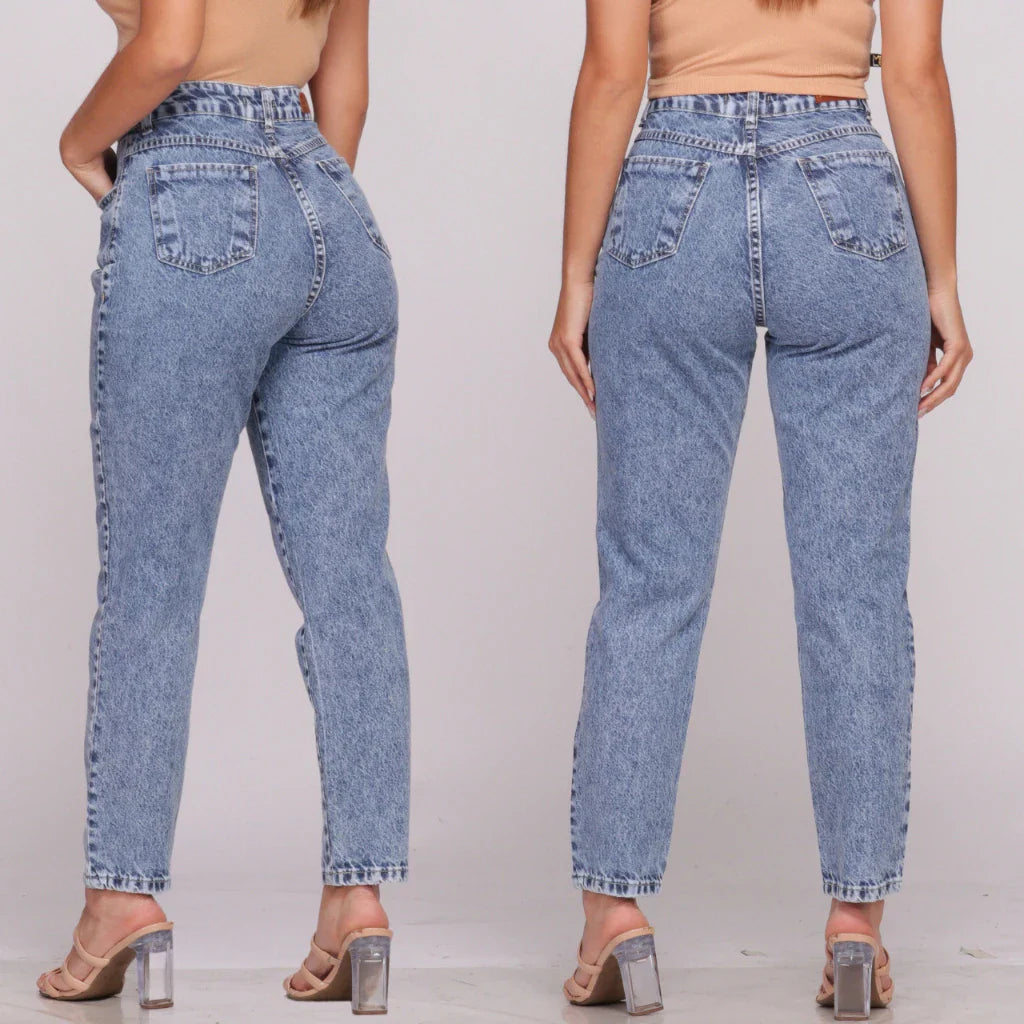 Calça Mom Jeans Cintura Alta