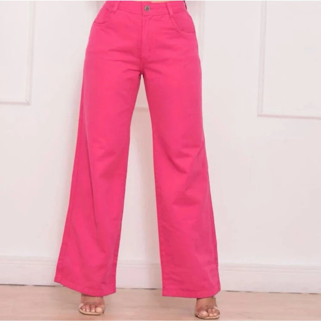 Calça Wide Leg Pantalona Jeans