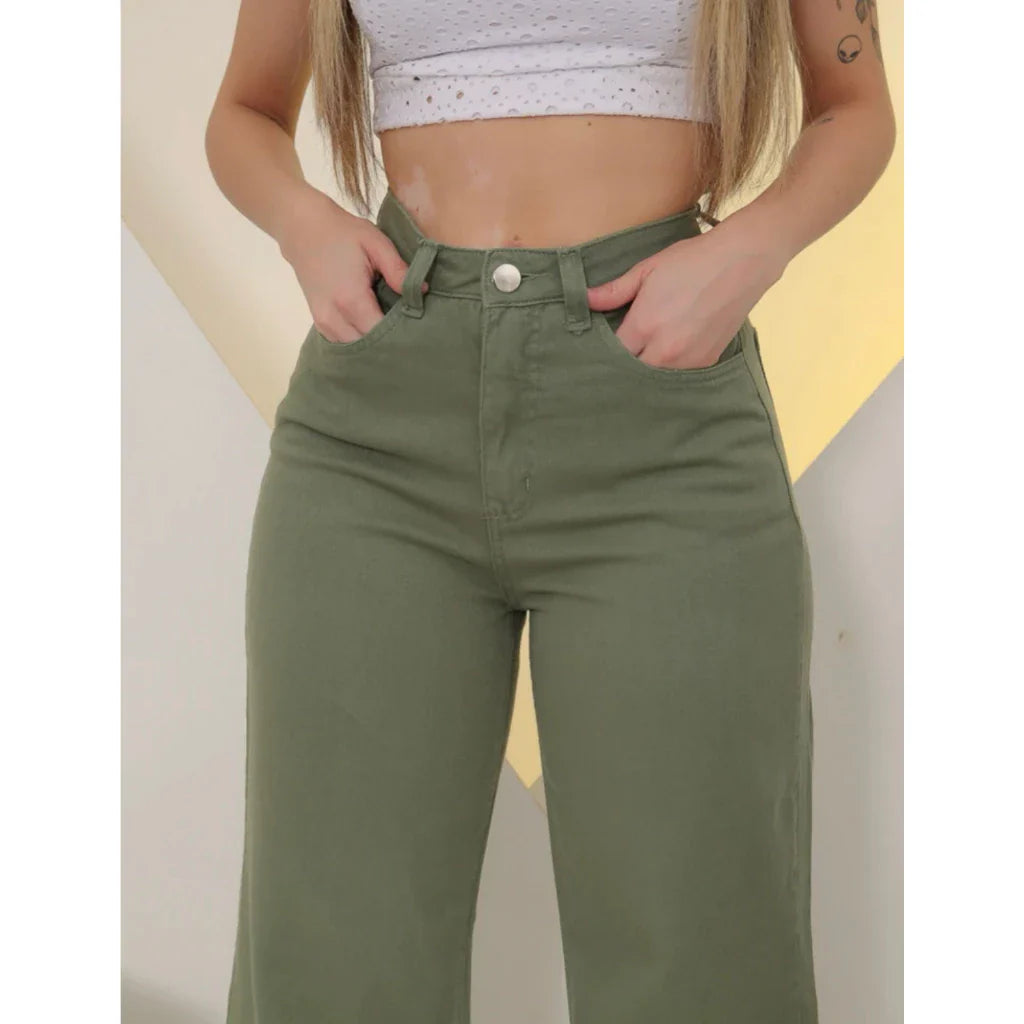 Calça Wide Leg Pantalona Jeans