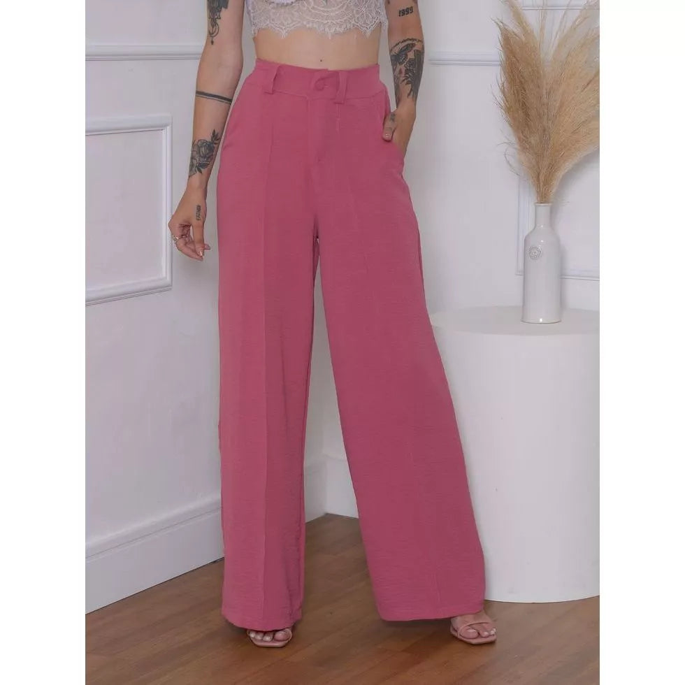 Calça Pantalona Cintura Alta