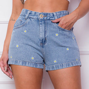 Short Jeans Feminino Com Estampas