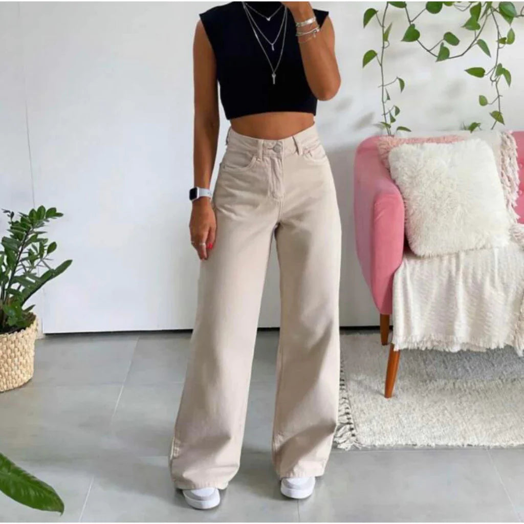 Calça Wide Leg Pantalona Jeans