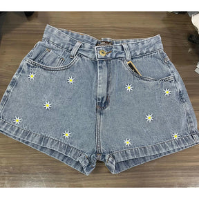 Short Jeans Feminino Com Estampas