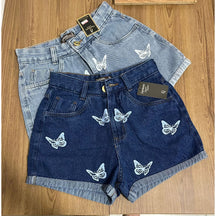 Short Jeans Feminino Com Estampas