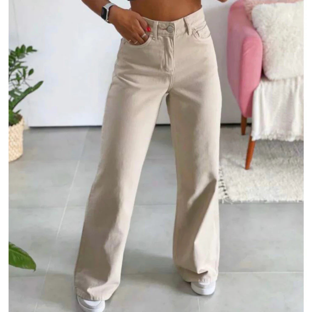 Calça Wide Leg Pantalona Jeans