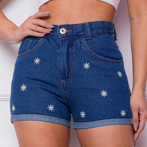 Short Jeans Feminino Com Estampas