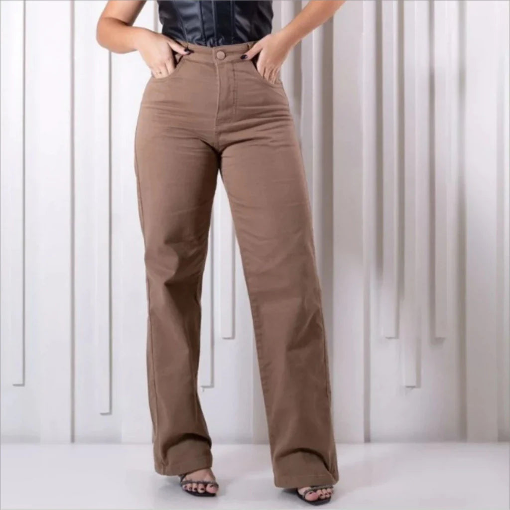 Calça Wide Leg Pantalona Jeans