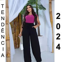 Calça Pantalona Feminina Tecido Duna Tendência 2024